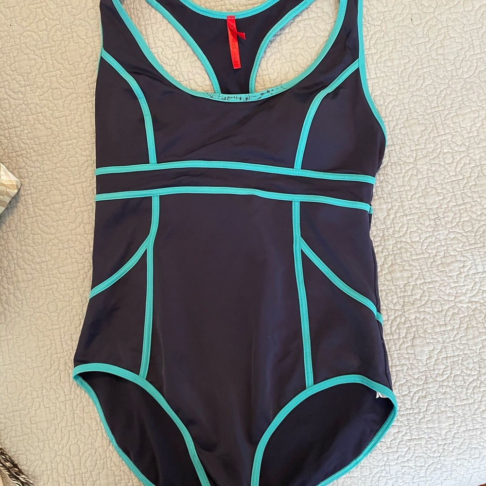 SPANX Blue One-Piece Swimsuit